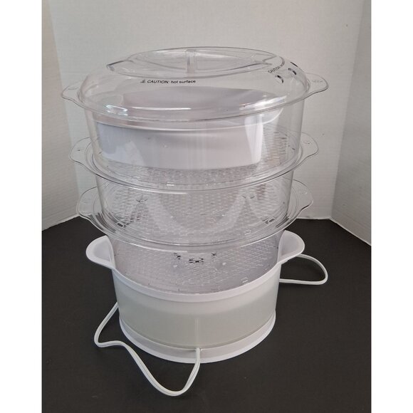 Crofton 3-Tier Food Steamer Model HY-4402 w Rice Tray 800W NEW Open Box Tested - Picture 6 of 15